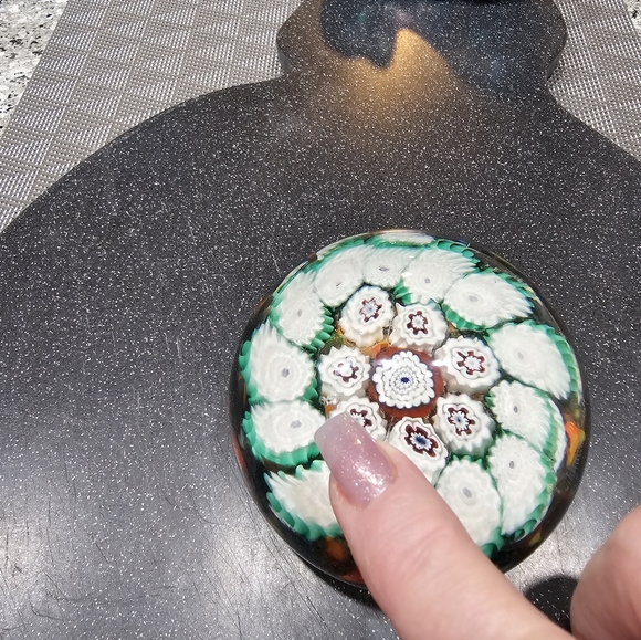 Old Millefoiri Glass Paperweight - Picture 5 of 10